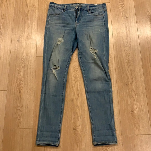 AEO Distressed Skinny Jeggings - Picture 1 of 7